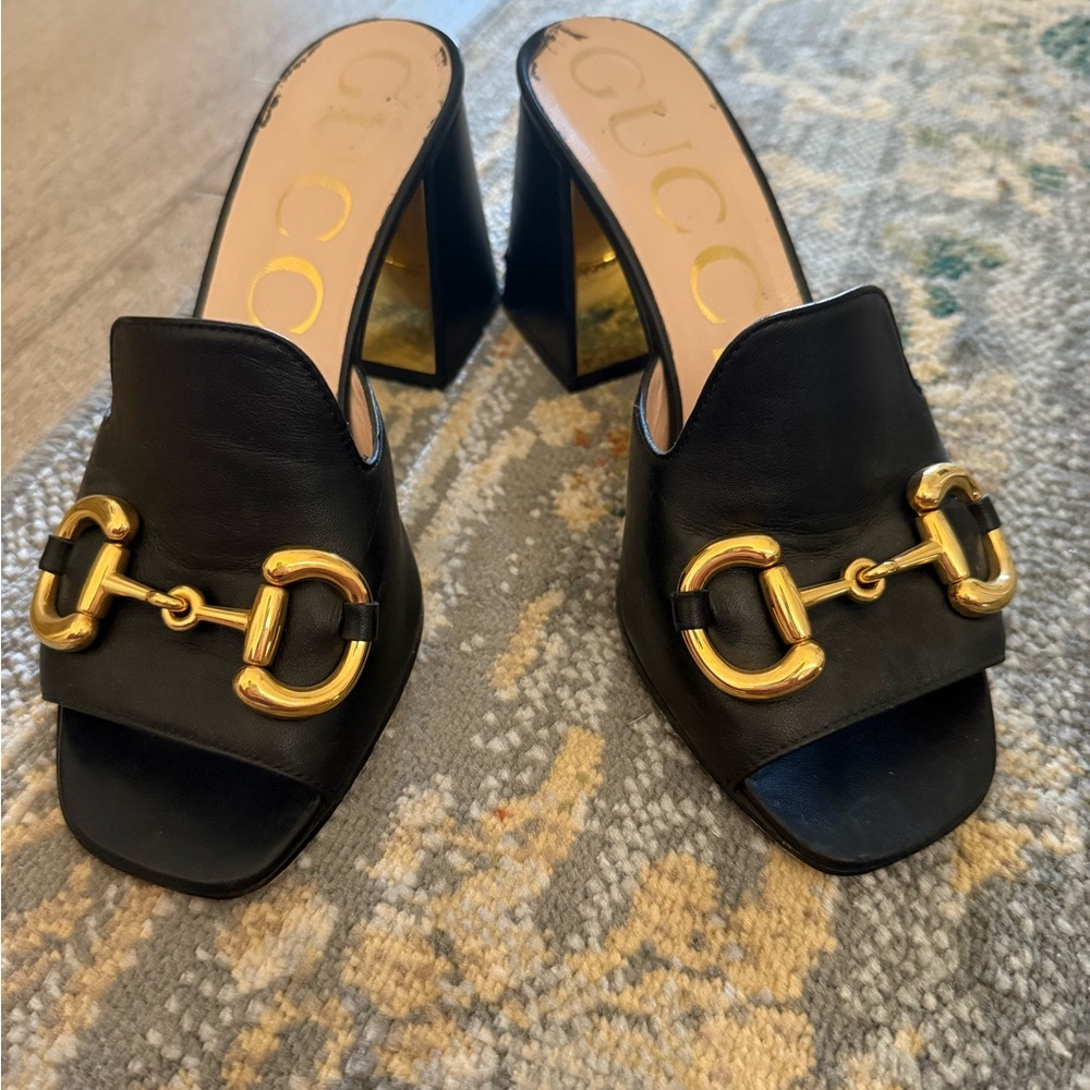Gucci Leather Heel with Horsebit
